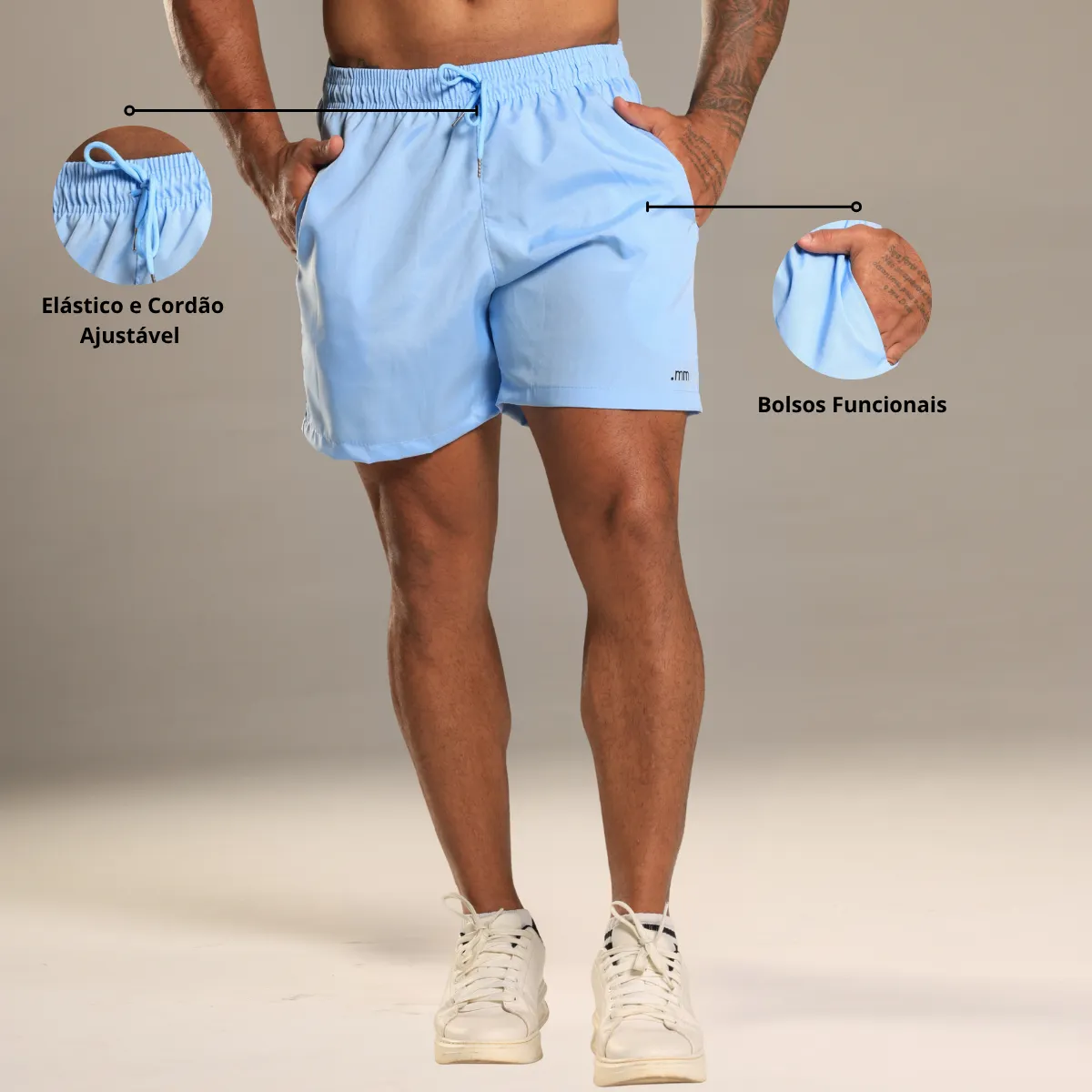 Bermuda Masculina Mauricinho Tactel Verão Short Casual e Treino