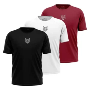 Kit 3 Camisetas Masculina Dry Fit Alpha Lobo Geométrico Academia Corrida Treino