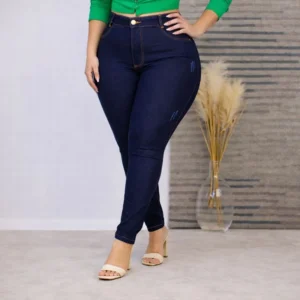 Calça Jeans Plus Size Cintura Alta Modeladora Golden Cat com Elastano