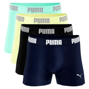 Kit 4 Cuecas Boxer Masculina Puma Sem Costura Poliamida Conforto Diário