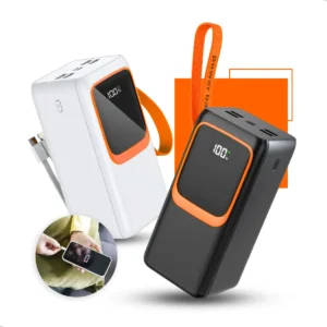 Power Bank 50000mAh Turbo 22.5W Carregador Portátil USB Tipo-C Display Digital