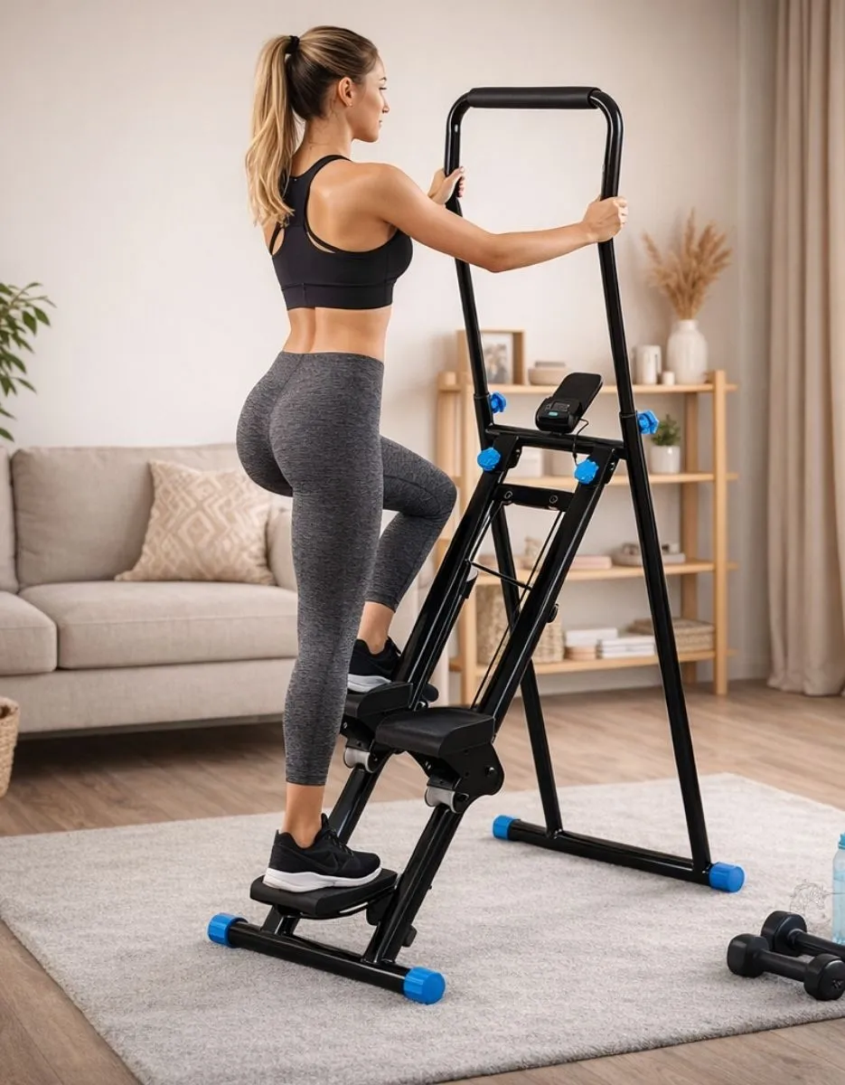 Simulador de Escada Vertical Dobrável U-Star com Display LCD Fitness