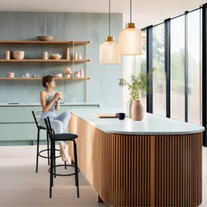 itagold kit 2 banquetas altas flórida 70 cm com encosto couro sintético estrutura aço preto