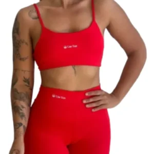 Conjunto Fitness Feminino Cintura Alta Top Shorts