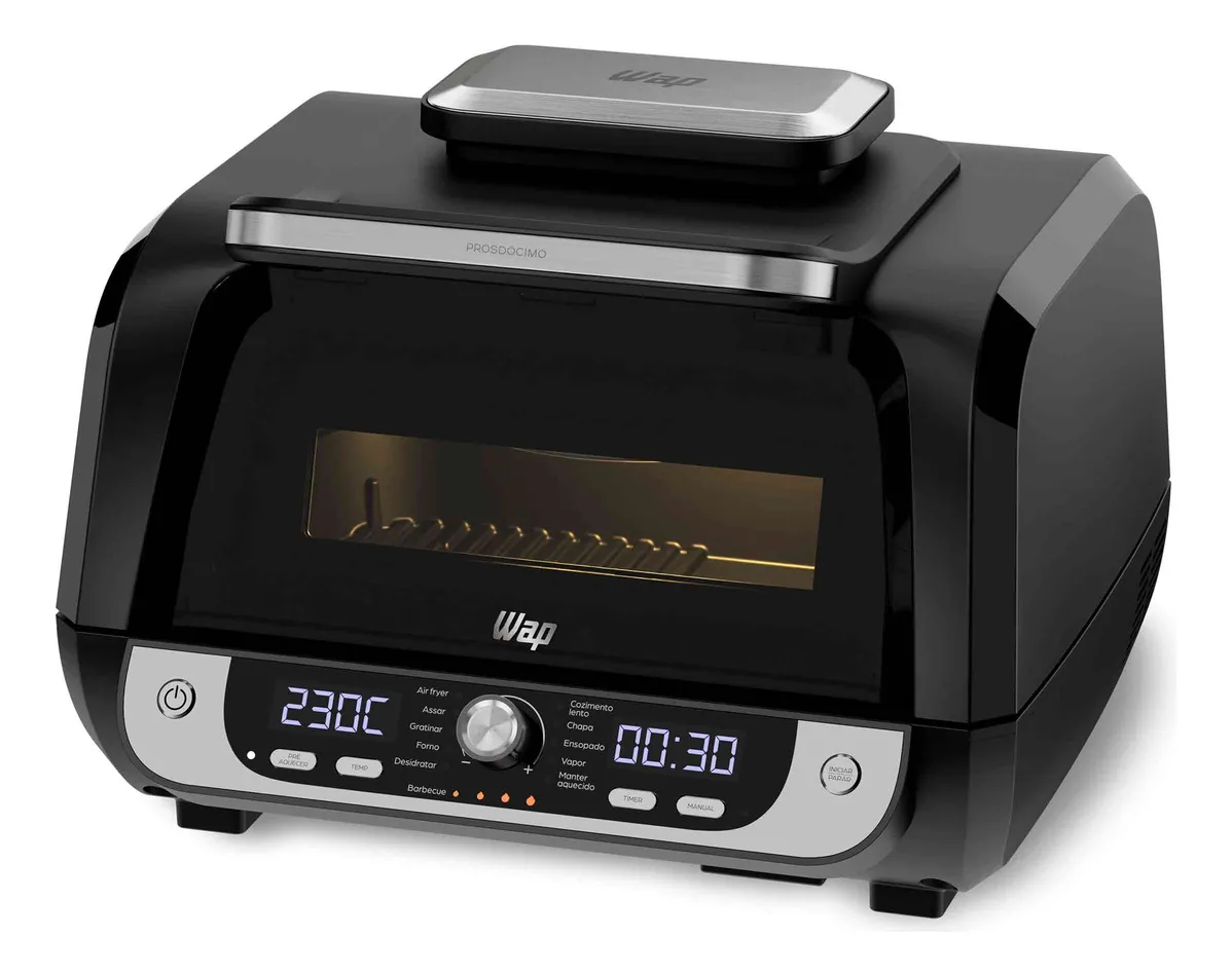 Air Fryer WAP Barbecue 10L 12 Funções Digital
