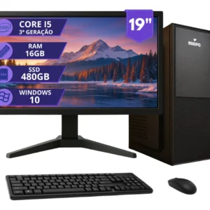 PC Completo Intel i5 16GB SSD 480GB Monitor 19