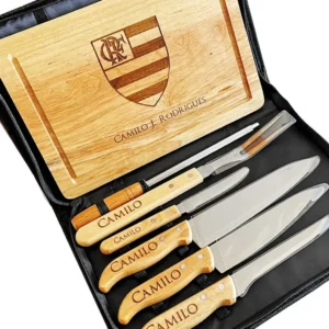 Kit Churrasco Personalizado 8 Peças com Maleta