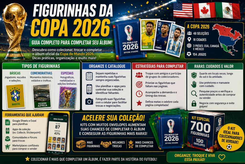 Figurinhas da Copa 2026 guia completo para completar o álbum mais rápido