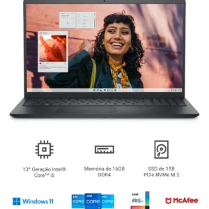 Notebook Dell Inspiron I15 i5 16GB 1TB SSD 15.6 Full HD