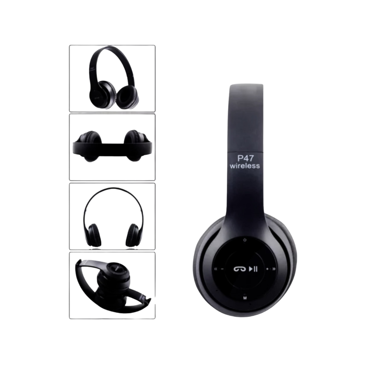 Fone de Ouvido Bluetooth Kapbom P47 Sem Fio Estéreo FM Micro SD Com Microfone - Imagem 3