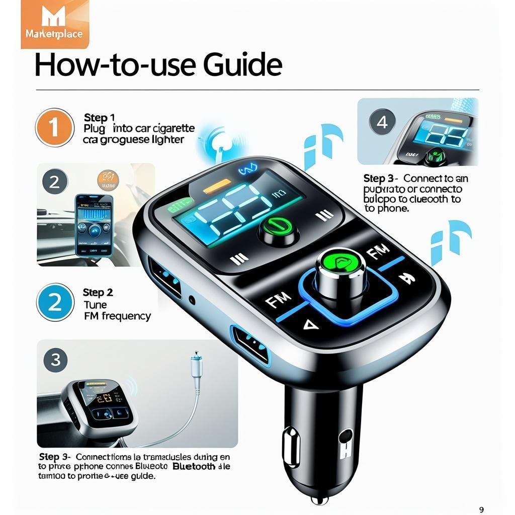 Transmissor Veicular Bluetooth Altomex AL-C178 MP3 Player FM Carregador Turbo 5.1A USB Duplo RGB