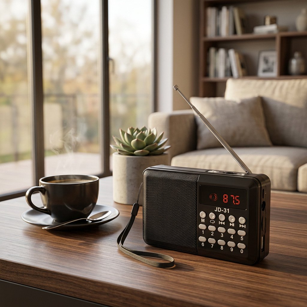 Rádio Portátil Bluetooth Altomex JD-31 FM Digital Recarregável USB Micro SD Bateria Interna