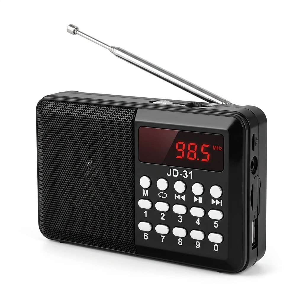 Rádio Portátil Bluetooth Altomex JD-31 FM Digital Recarregável USB Micro SD Bateria Interna