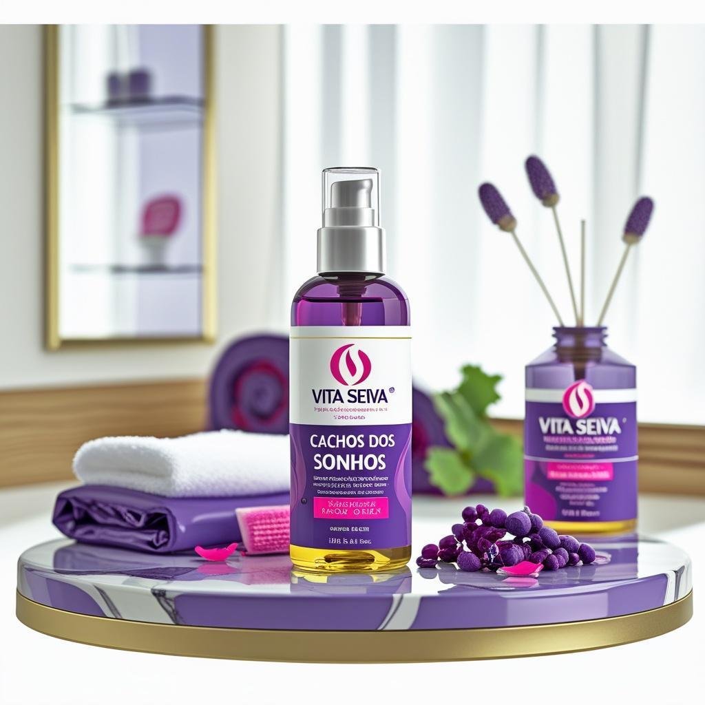 Óleo Multifuncional Vita Seiva Cachos dos Sonhos Açaí e Uva 60ml Nutrição Brilho e Controle do Frizz