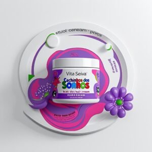 Creme de Pentear Kids Vita Seiva Cachinhos dos Sonhos Uva 950g Definição dos Cachos e Anti Frizz