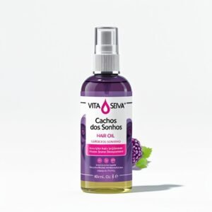 Óleo Multifuncional Vita Seiva Cachos dos Sonhos Açaí e Uva 60ml Nutrição Brilho e Controle do Frizz
