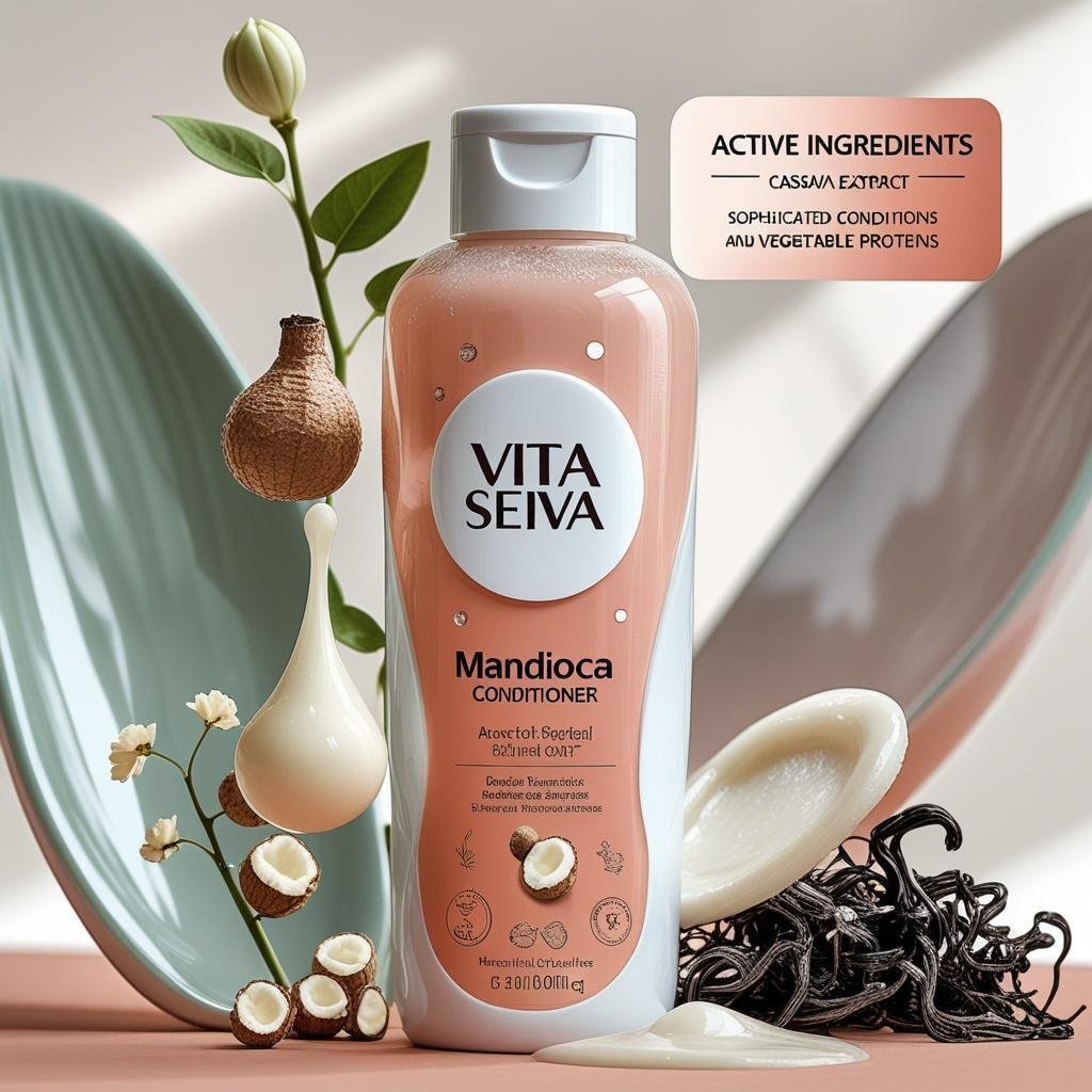 Condicionador Vita Seiva Mandioca Raiz Forte Vitaminas A C 300ml Reestruturação e Fortalecimento