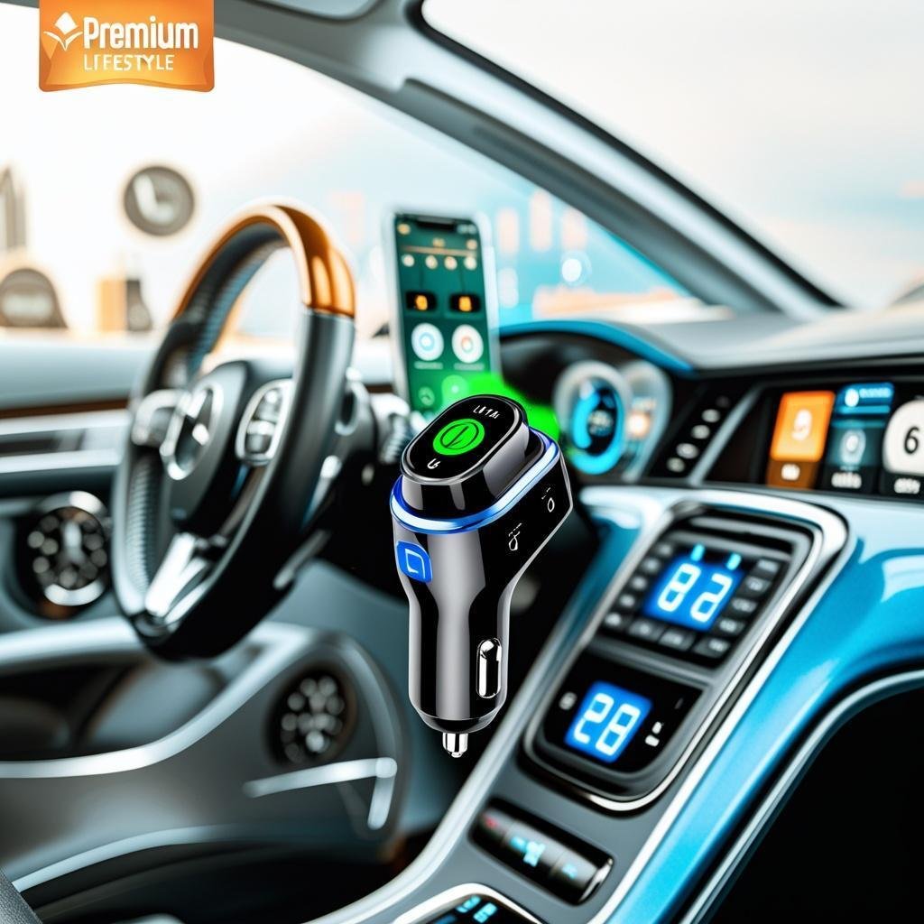 Transmissor Veicular Bluetooth Altomex AL-C178 MP3 Player FM Carregador Turbo 5.1A USB Duplo RGB