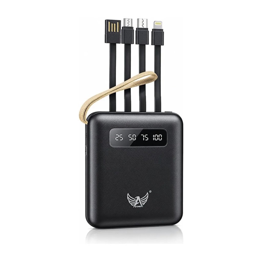 Carregador Portátil Power Bank 10000mAh Altomex AL-700 Tela Digital 2 USB Carregamento Rápido Universal
