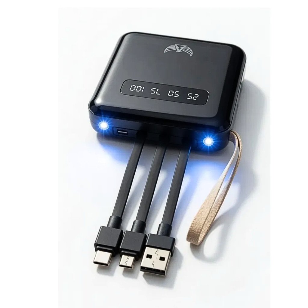 Carregador Portátil Power Bank 10000mAh Altomex AL-700 Tela Digital 2 USB Carregamento Rápido Universal
