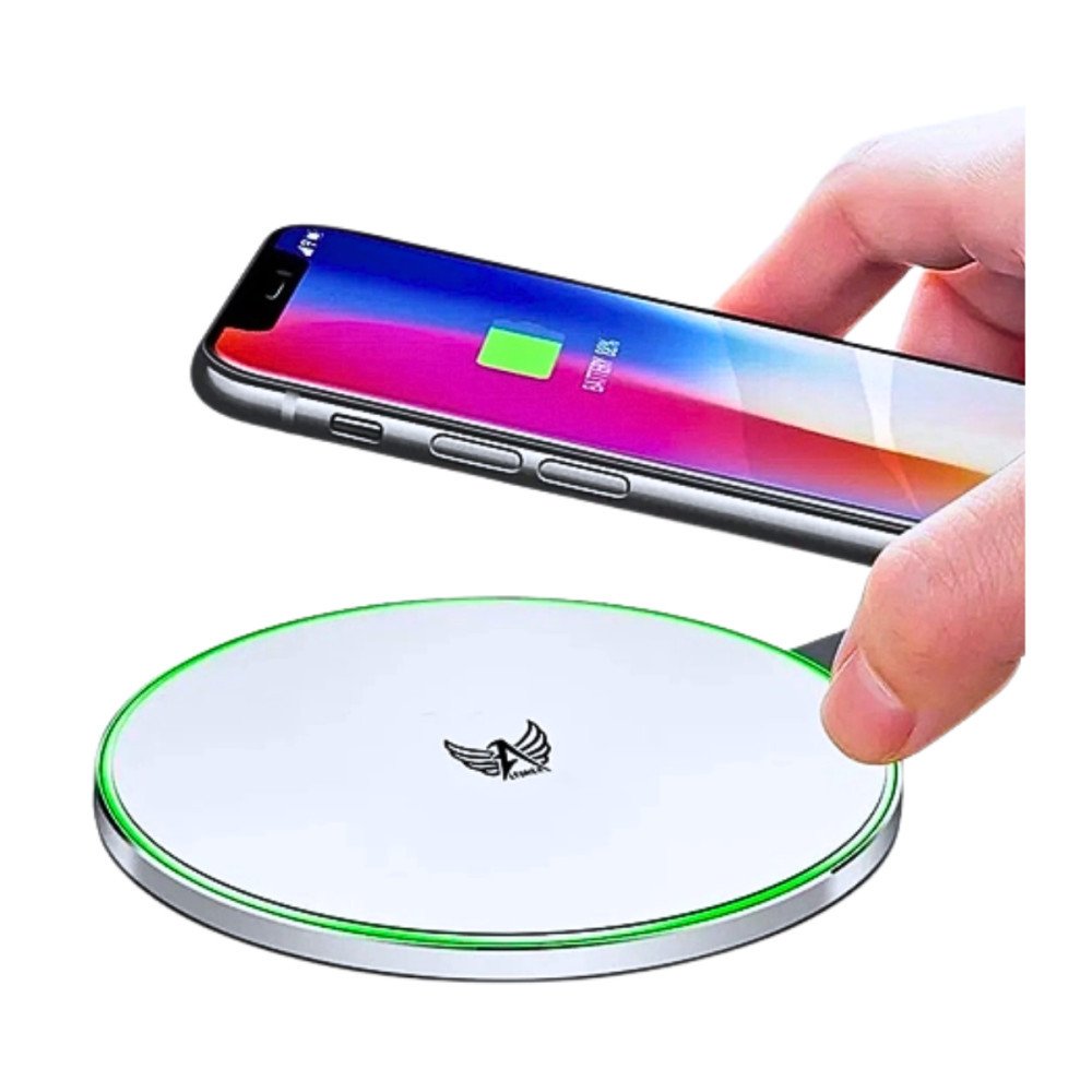 Carregador Rápido por Indução Sem Fio 15W Altomex AW-69 LED Fast Charge Compatível com Tecnologia Qi