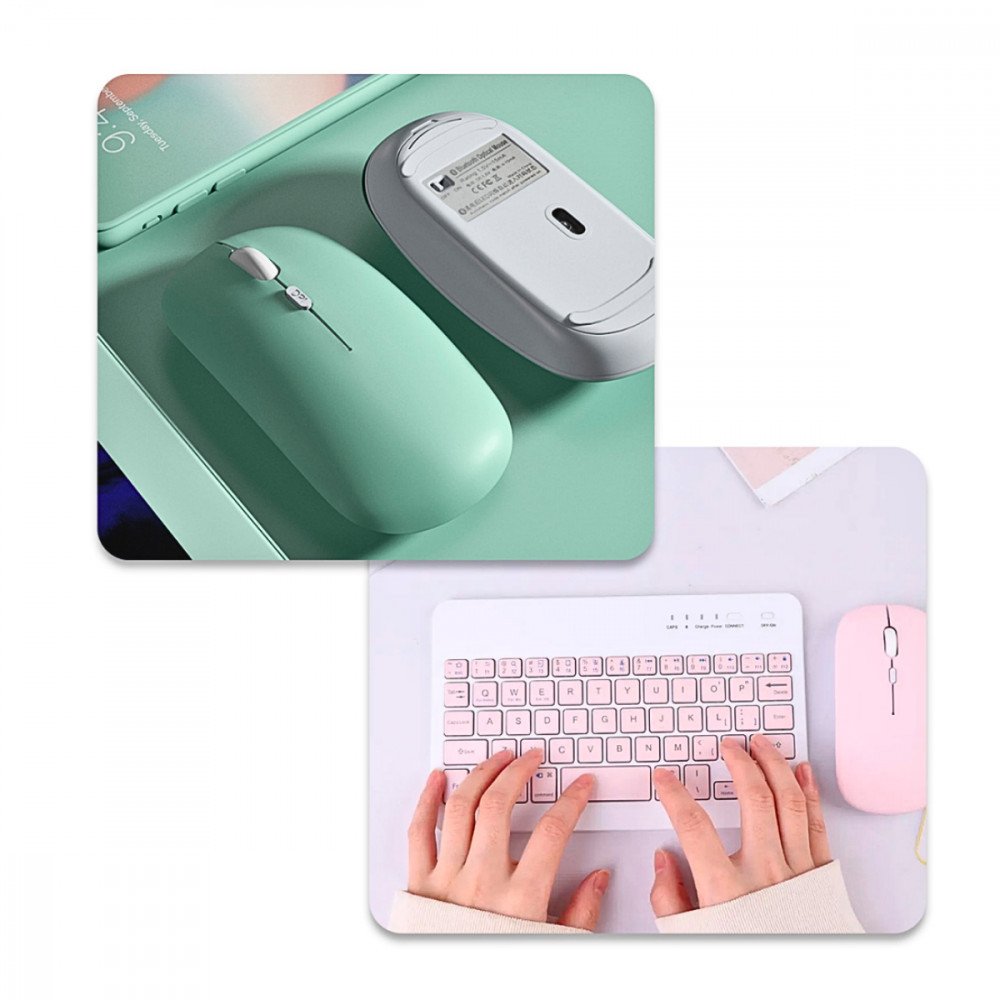 Teclado e Mouse Bluetooth Sem Fio GoldenUltra JP-MKL Ultra Fino Recarregável Kit Portátil