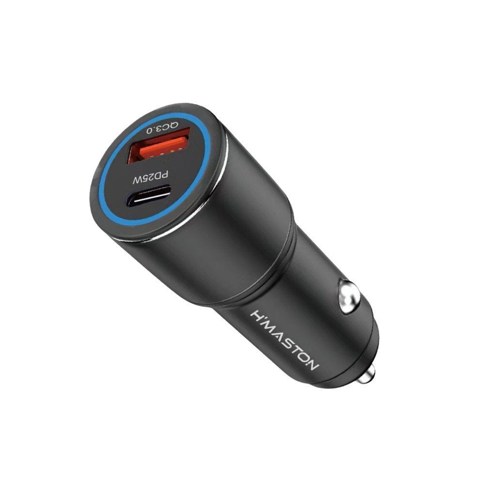Carregador Veicular 67,5W Turbo Hmaston L06L USB e Tipo-C com Carregamento Rápido para Celular e Tablet