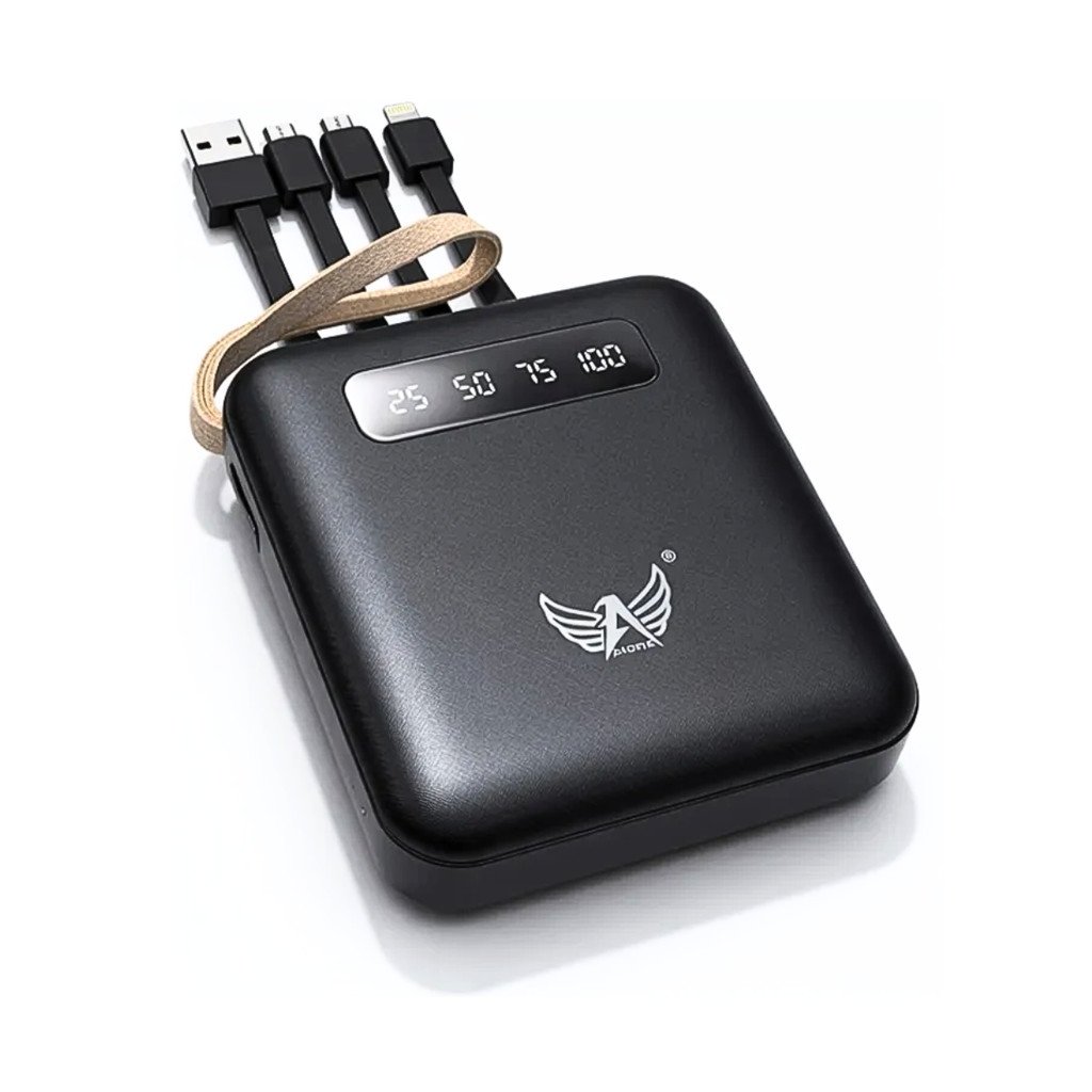 Carregador Portátil Power Bank 10000mAh Altomex AL-700 Tela Digital 2 USB Carregamento Rápido Universal