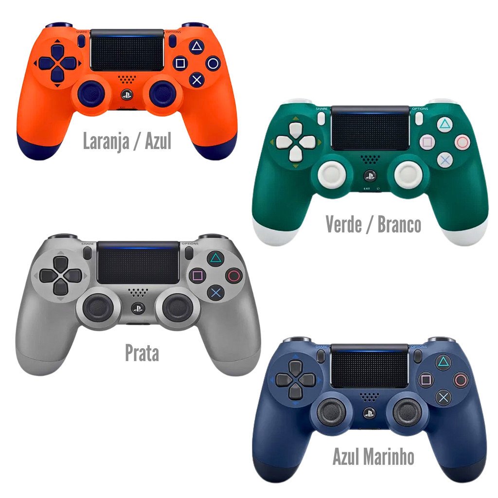Controle Gamer Bluetooth Doubleshock P4 T&Z D4-B Vibração Touchpad Compatível 4ª Geração