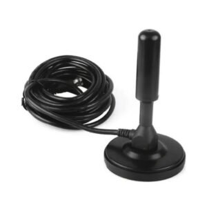 Antena Digital Interna HDTV Kapbom KA-1098 Cabo 5 Metros UHF VHF FM Base Magnética Sinal 360°