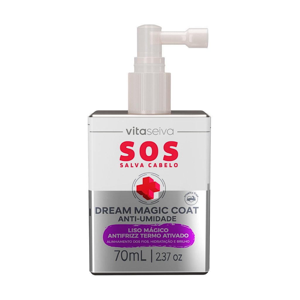 Spray Termoativado Vita Seiva SOS Salva Cabelo Dream Magic Coat 70ml Liso Mágico Anti Frizz