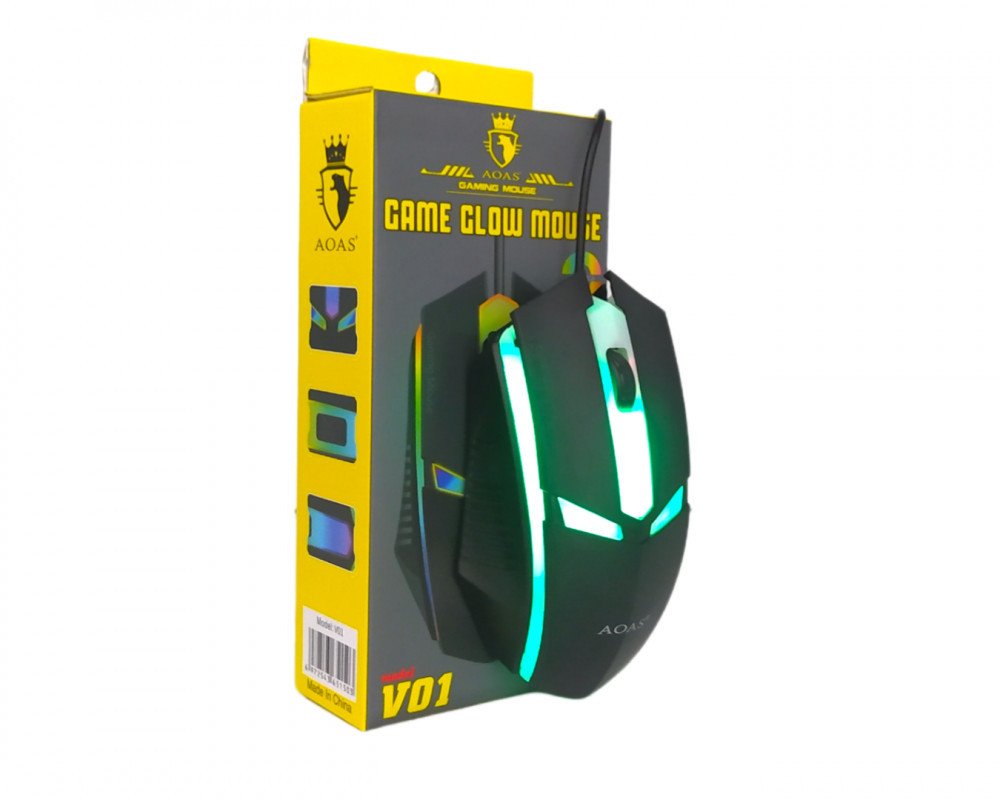 Mouse Gamer Glow RGB USB LED OAS-V01