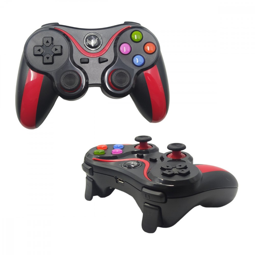 Controle Gamer Bluetooth Kapbom compativel com  Celular Android iOS Analógico Duplo 360° Bateria Recarregável