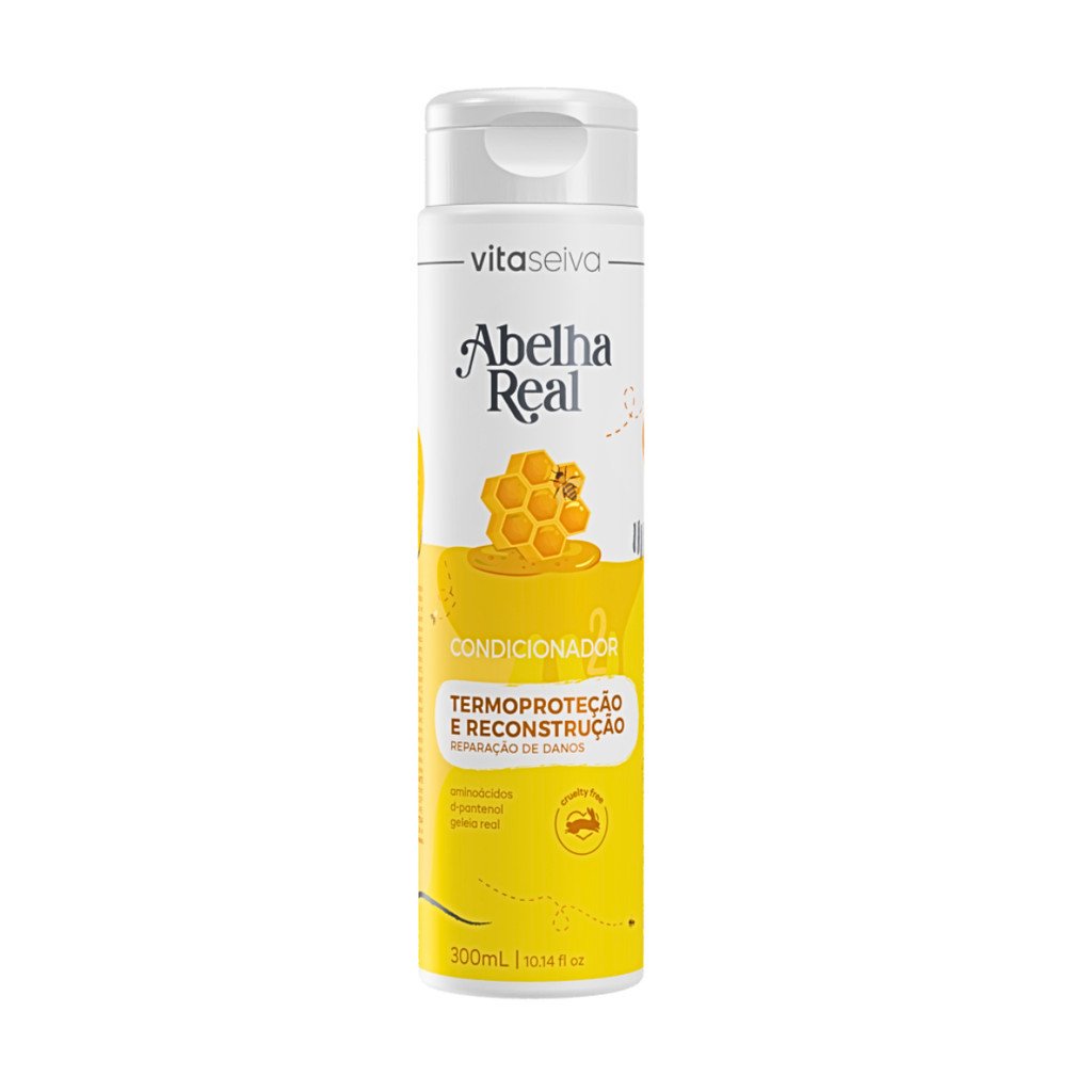 Condicionador Vita Seiva Abelha Real Geleia Real 300ml Termoproteção Reconstrução e Reparação Capilar