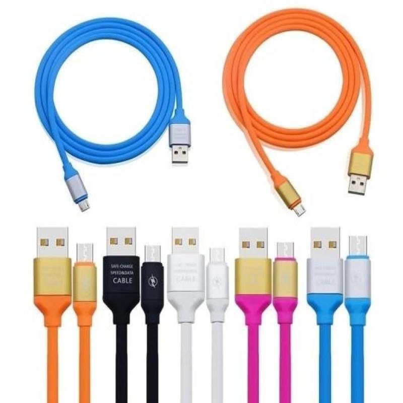 Cabo de Dados USB V8 Emborrachado Colorido 1.2 Metros Kapbom KAP-311-V8