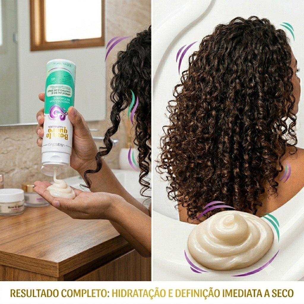 Umidificador de Cachos Vita Seiva Bem Te Quero Cacheadas 300ml Hidratação Controle de Frizz e Definição