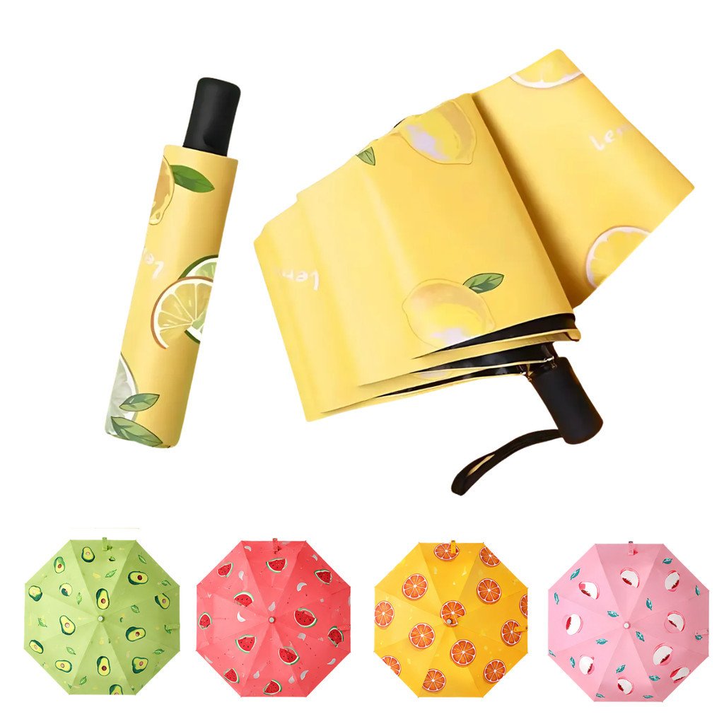 Guarda-Chuva Compacto Estampa de Frutas Verão 58cm Altomex AJ-342
