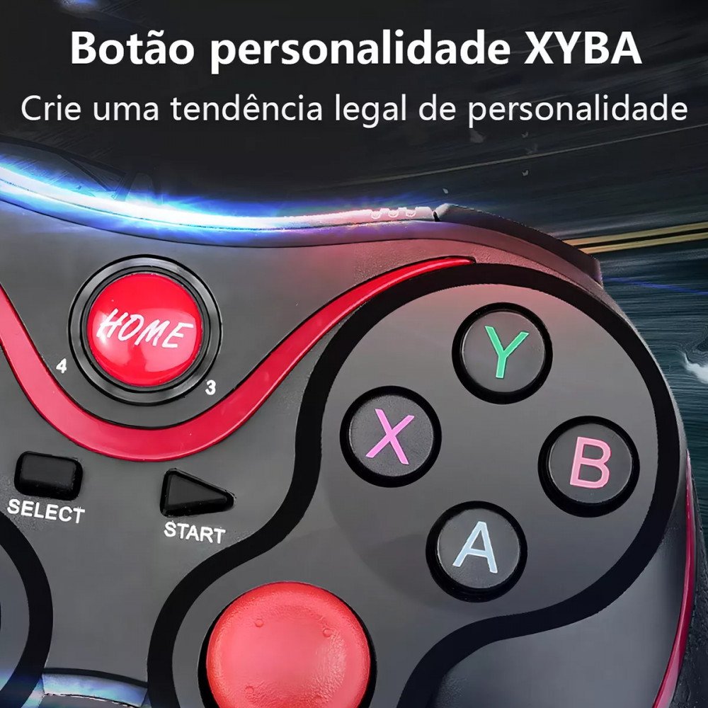 Controle Gamer Bluetooth Ovleng SN-X3 Sem Fio com Suporte para Celular 2.4G Recarregável Android PC