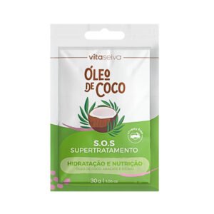 Máscara Capilar Hidratante Vita Seiva S.O.S Óleo de Coco 30g Nutrição Intensiva para Cabelos Secos