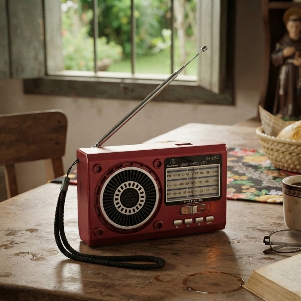 Rádio Retrô AM/FM/SW Recarregável Energia Solar Kapbom KA-3359