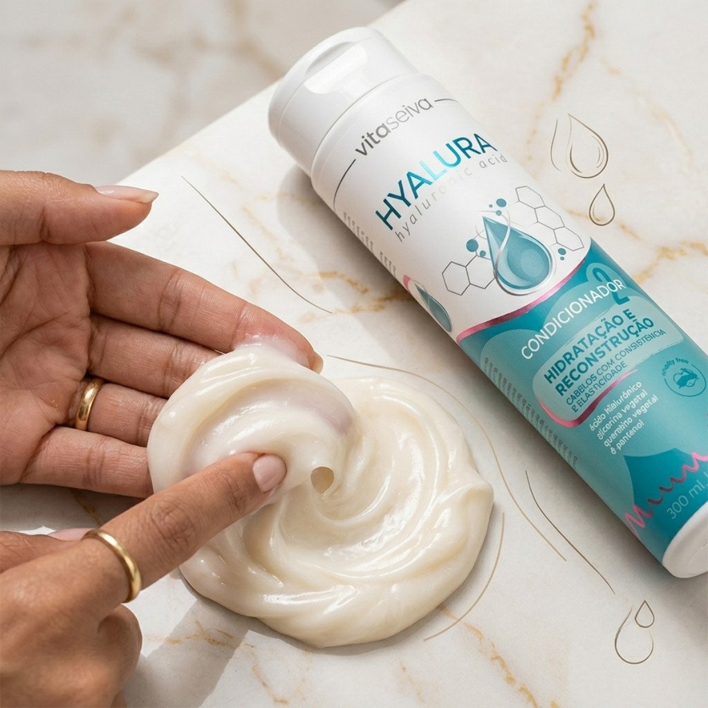 Condicionador Vita Seiva Hyalura Ácido Hialurônico 300ml Hidratação Reconstrução e Brilho