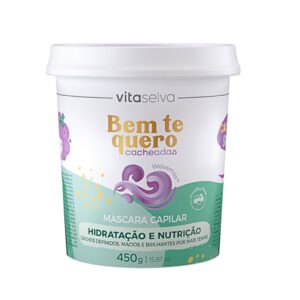 Máscara Capilar Vita Seiva Bem Te Quero Cacheadas Wavemax 450g Hidratação Nutrição e Definição