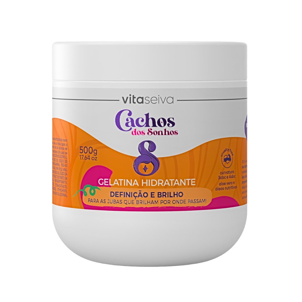 Gelatina Hidratante Cachos dos Sonhos Vita Seiva 500g Definição e Brilho Cod.89303