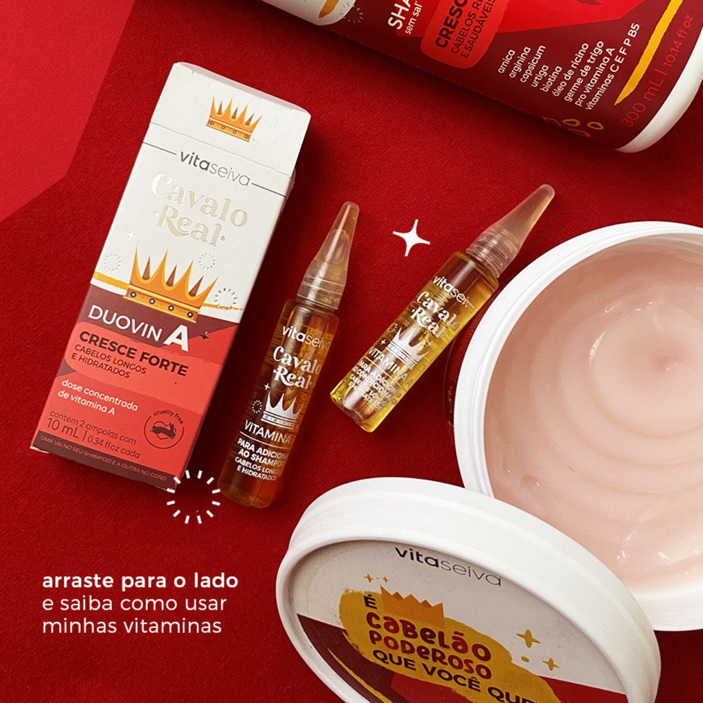 Kit 2 Ampolas Tônico Duovita Vita Seiva Cavalo Real 20ml Cod.87110