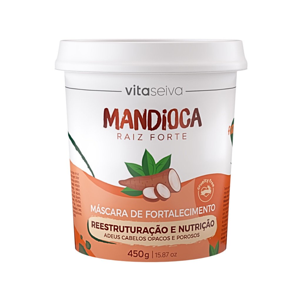 Máscara Capilar de Mandioca Vita Seiva Raiz Forte 450g Fortalecimento e Nutrição