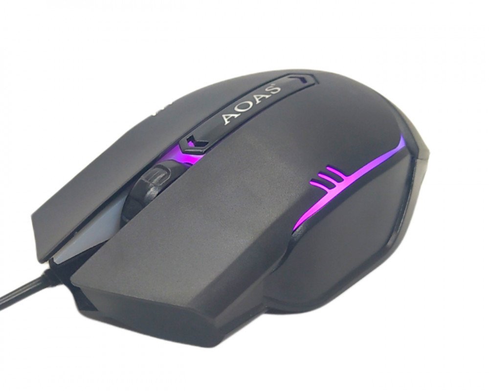 Mouse Gamer LED RGB USB Com Fio Para Jogos PC Notebook Óptico Oasis OAS-V05 Ergonomico