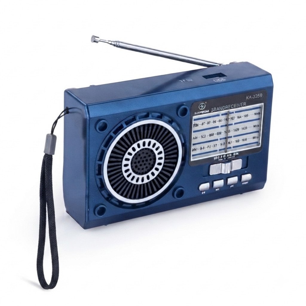 Rádio Retrô AM/FM/SW Recarregável Energia Solar Kapbom KA-3359