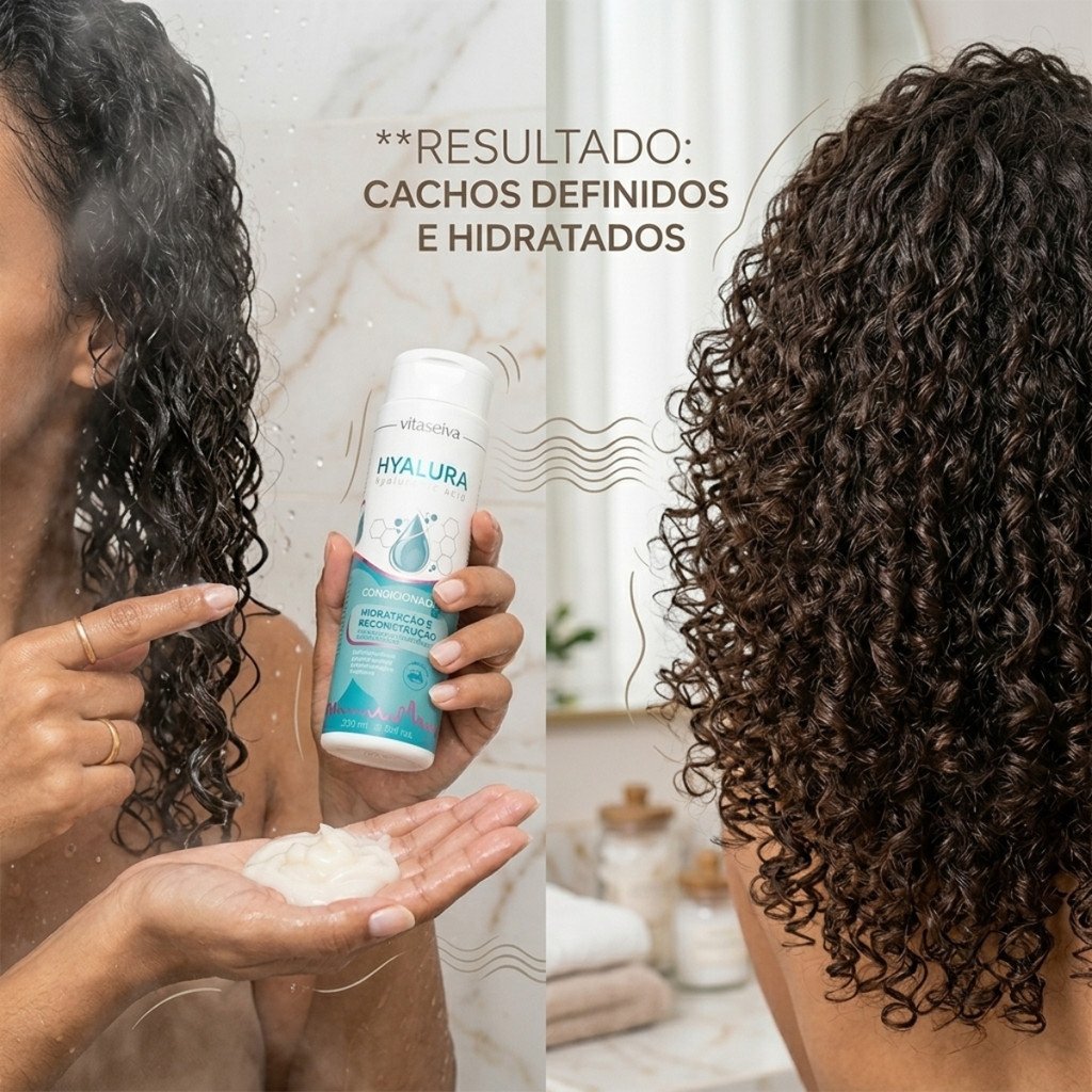 Condicionador Vita Seiva Hyalura Ácido Hialurônico 300ml Hidratação Reconstrução e Brilho