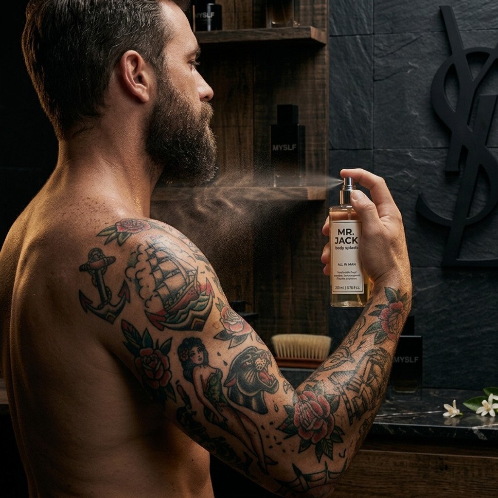 Body Splash Masculino Mr. Jack All In Man Amadeirado Floral 200ml Fragrância Refrescante