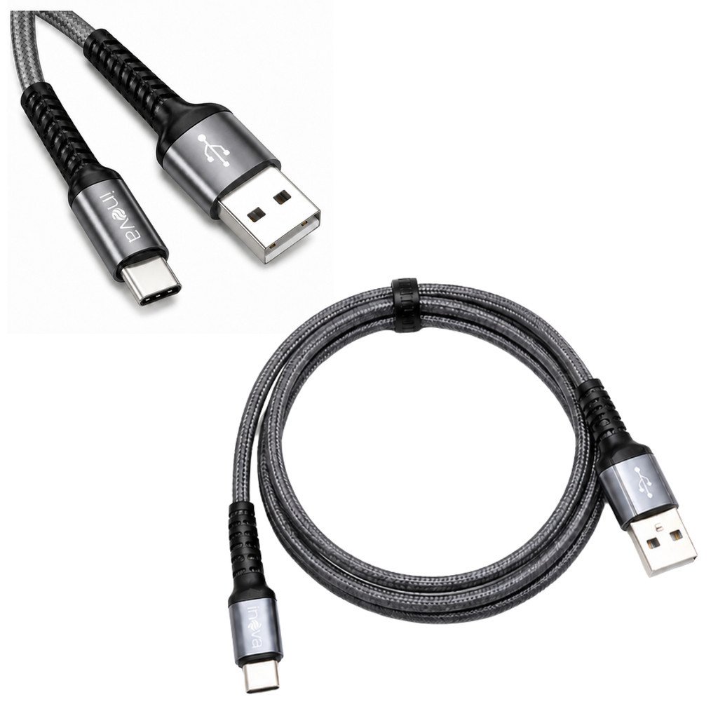 Cabo USB-A para USB-C 1 Metro 3,4A Trançado Reforçado INOVA MD-12465